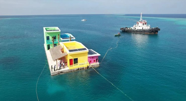 плавучий дом на Мальдивах