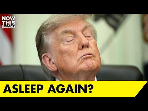 Дональд Трамп, похоже, задремал во время доклада