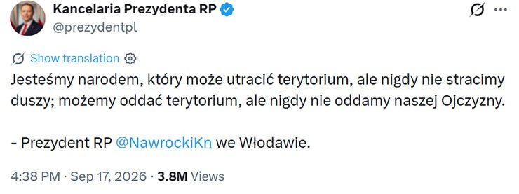 пост Навроцкого в X